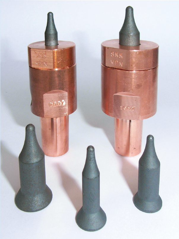 Lower electrode for nut welding ATS